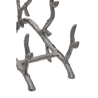 Adria Silver Finish Wine Rack with Branch Design