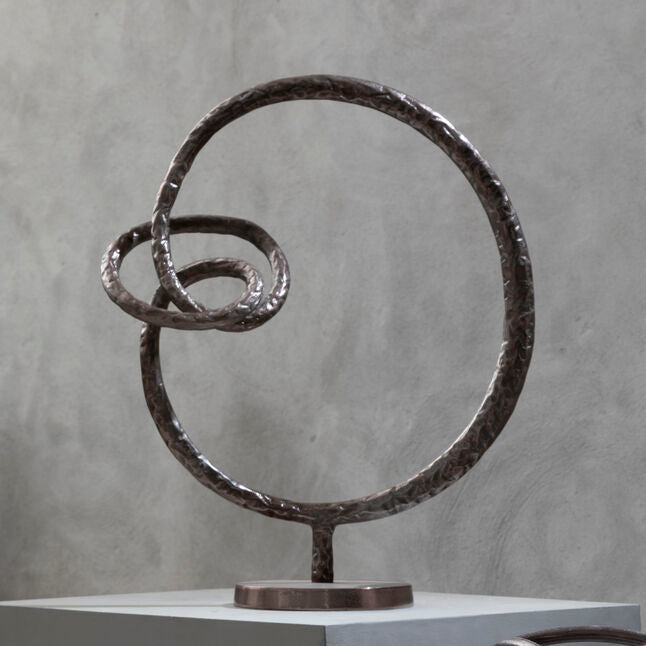 Round Rough Bronze Sculpture | Nexus