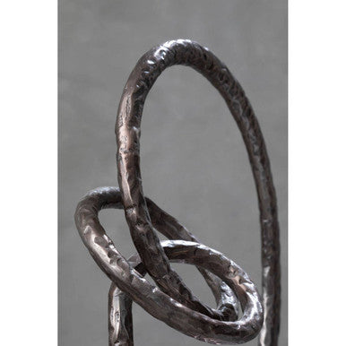Round Rough Bronze Sculpture | Nexus