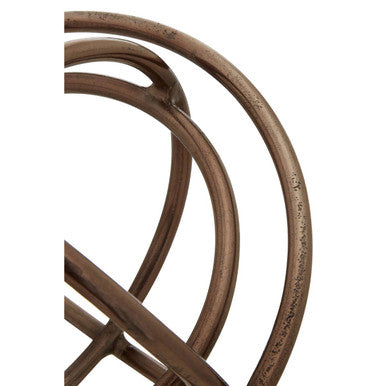 Set of Two Bronze Finish Sphere Sculptures | Nexus