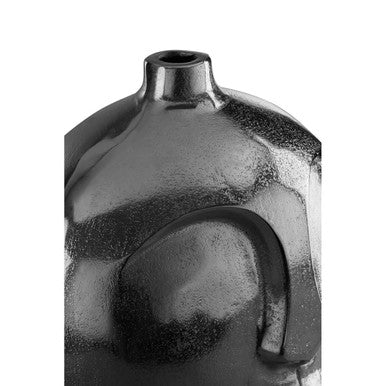 Large Silver Face Round Vase | Viso