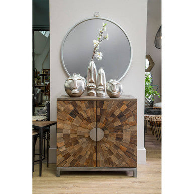 Large Silver Face Tall Vase | Viso