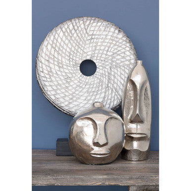 Large Silver Face Tall Vase | Viso