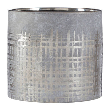 Large Grey and Silver Ceramic Planter | Embra