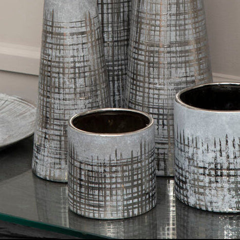 Small Grey Ceramic Planter | Embra