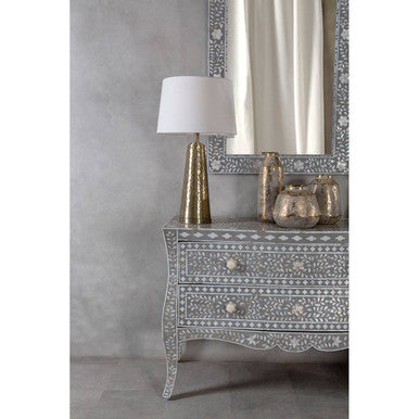 Large Grey and Gold Ceramic Vase | Orvena