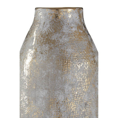 Large Grey and Gold Ceramic Vase | Orvena