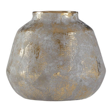 Small Grey and Gold Ceramic Vase | Orvena