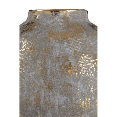 Small Grey and Gold Ceramic Vase | Orvena