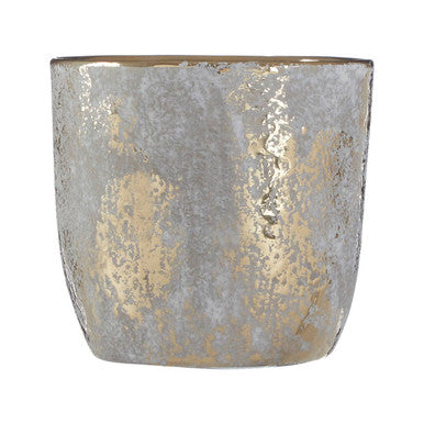 Small Grey and Gold Ceramic Planter | Orvena