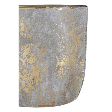 Small Grey and Gold Ceramic Planter | Orvena