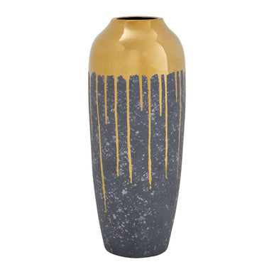 Grey and Gold Large Vase | Cyrus