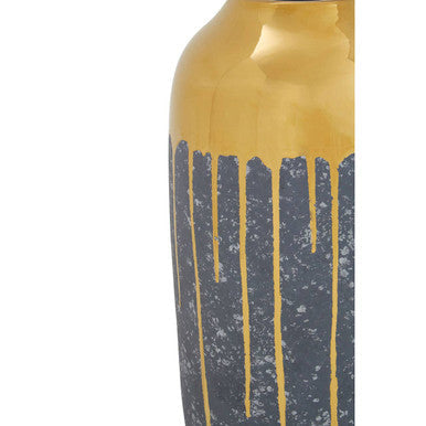 Grey and Gold Large Vase | Cyrus