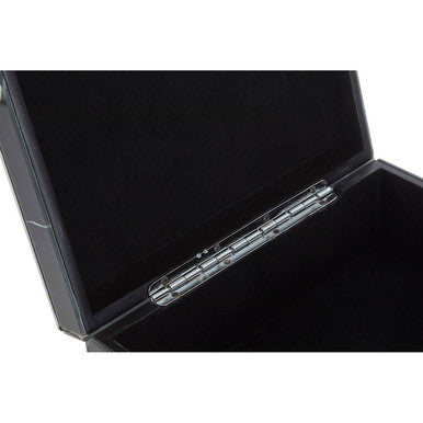Small Black Marble Design Glass Trinket Box | Renata