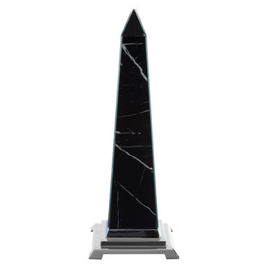 Large Black Marble Design Obelisk Sculpture | Renata