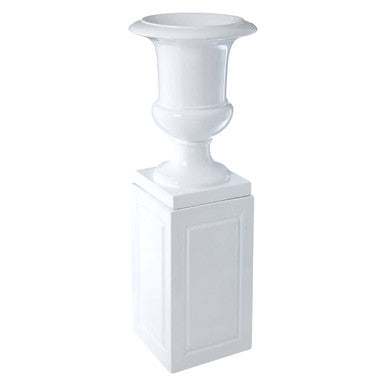 White Planter with Pillar | Josten