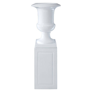 White Planter with Pillar | Josten