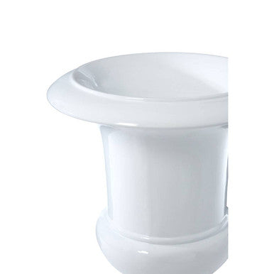 White Planter with Pillar | Josten