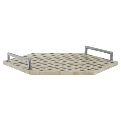 Ivory and Black Hexagon Tray | Harlo