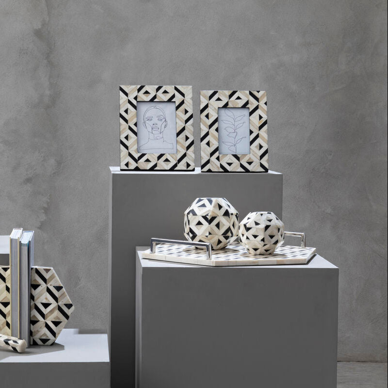 Ivory and Black Hexagon Tray | Harlo