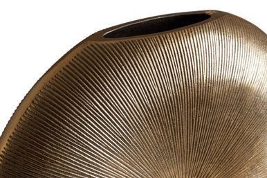 Small Gold Finish Round Vase | Estrella