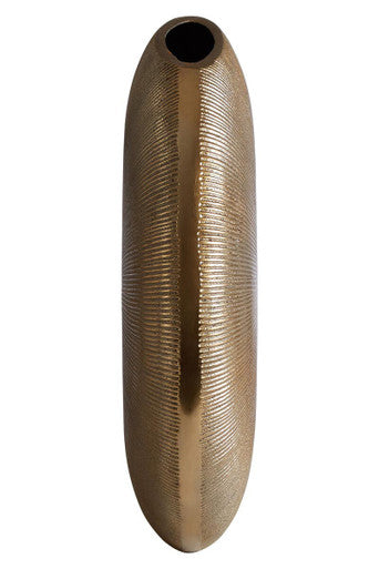 Large Gold Finish Round Vase | Estrella