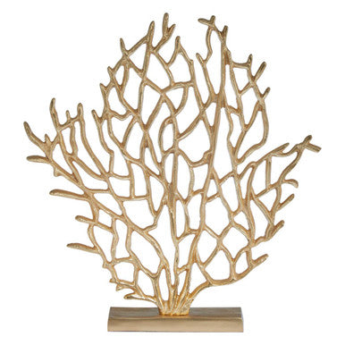 Small Gold Finish Coral Sculpture | Prato