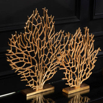 Large Gold Finish Coral Sculpture | Prato