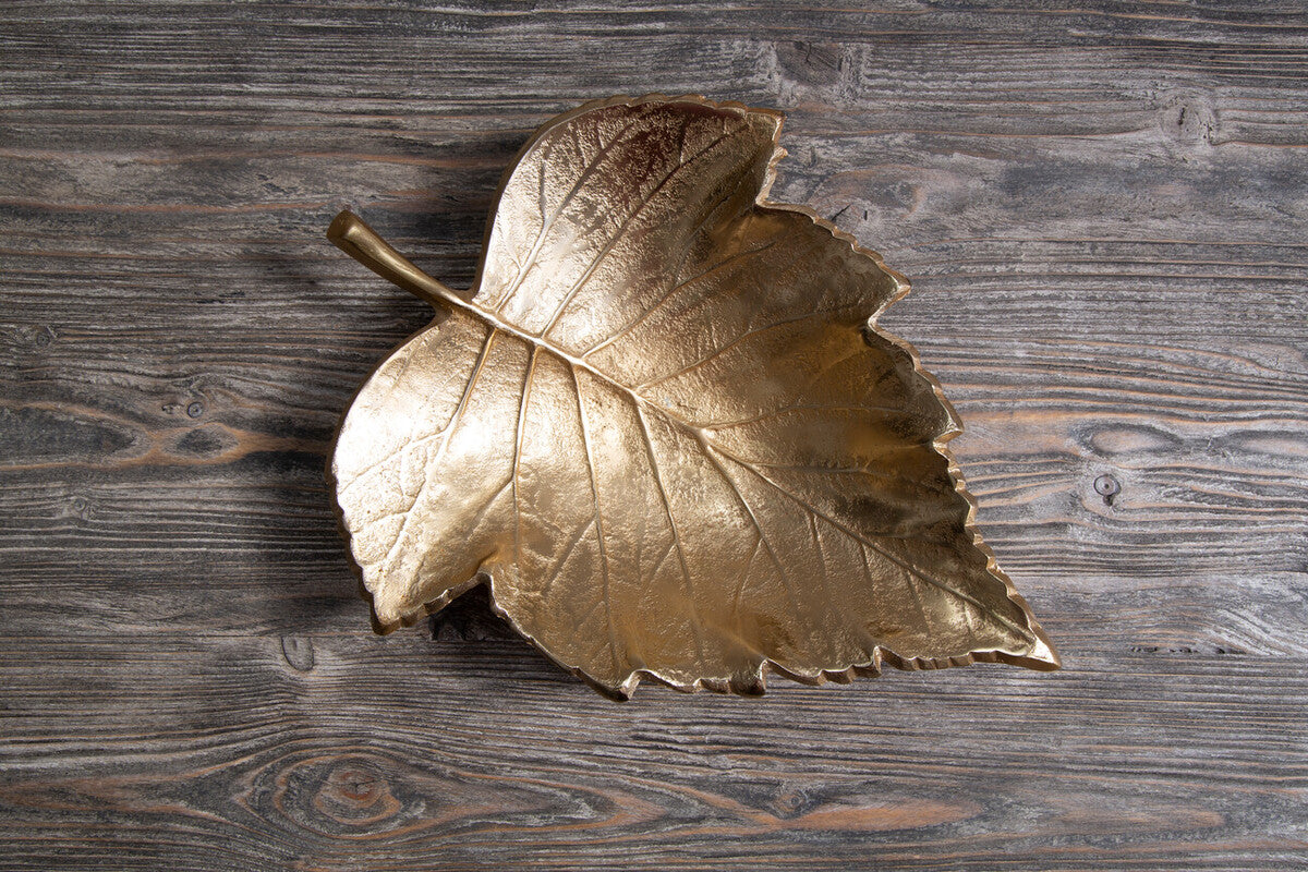 Gold Finish Leaf Dish | Prato