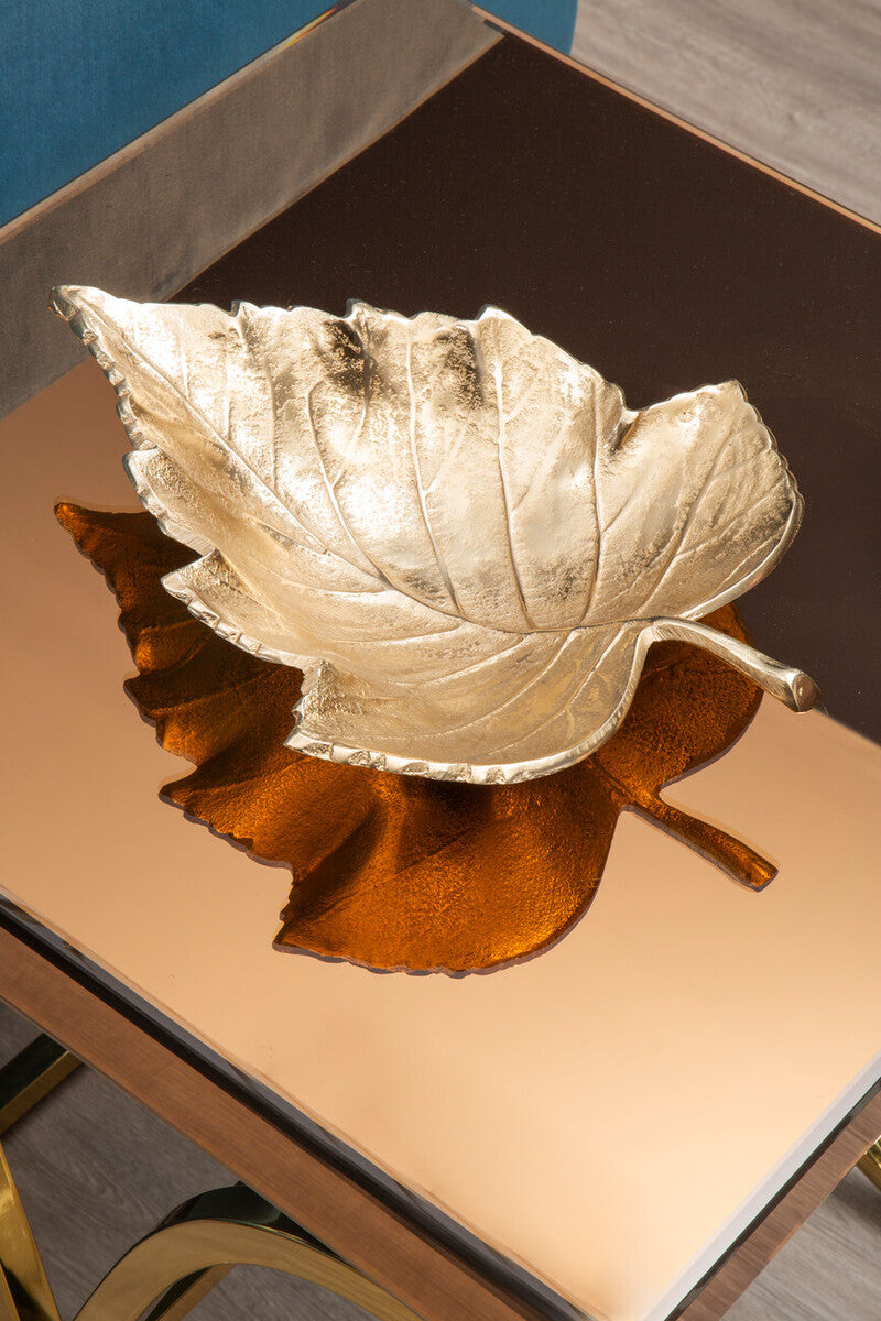 Gold Finish Leaf Dish | Prato