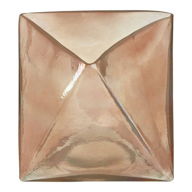 Small Pink Glass Candle Holder | Rambia