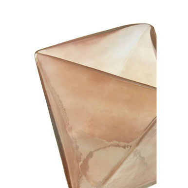 Small Pink Glass Candle Holder | Rambia