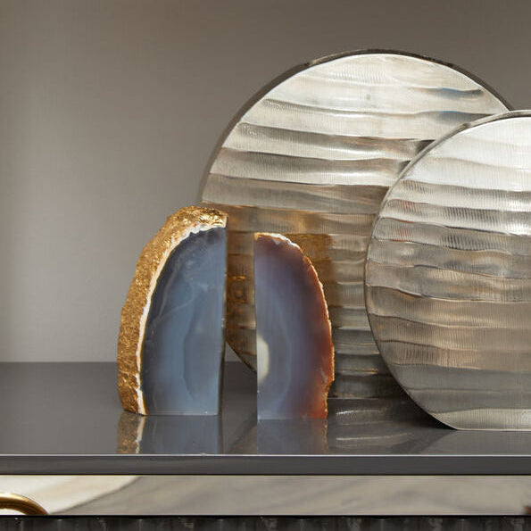 Grey and Gold Bookends | Bowerbird Agata
