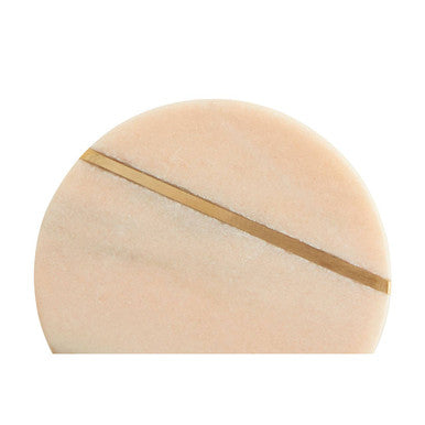 Set of 4 Pink Marble Coasters with Gold Inlay | Kira