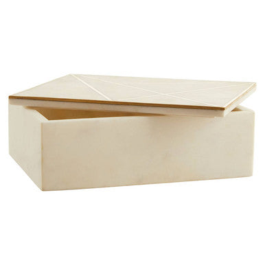 Large White Marble Trinket Box | Sena