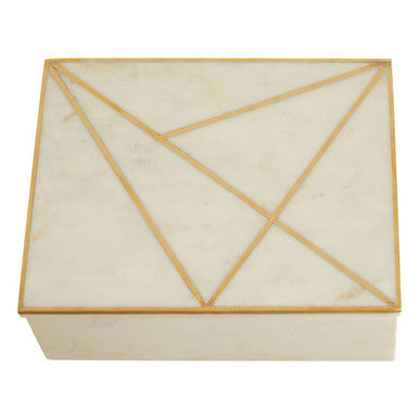 Large White Marble Trinket Box | Sena
