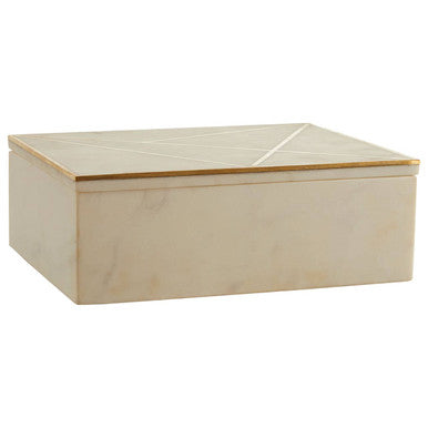 Large White Marble Trinket Box | Sena