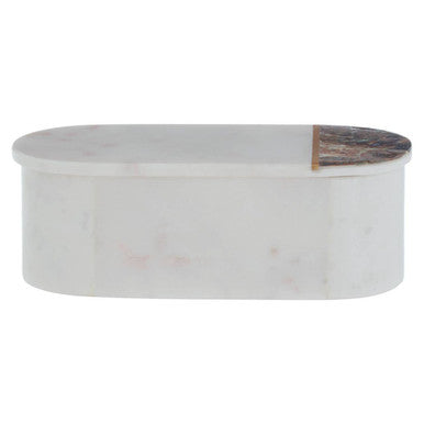 White Marble and Paua Shell Trinket Box | Marella