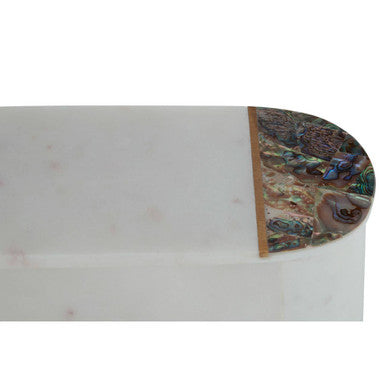 White Marble and Paua Shell Trinket Box | Marella