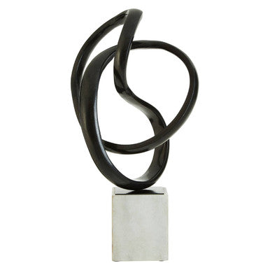 Black Nickel Finish Knot Sculpture | Mirano