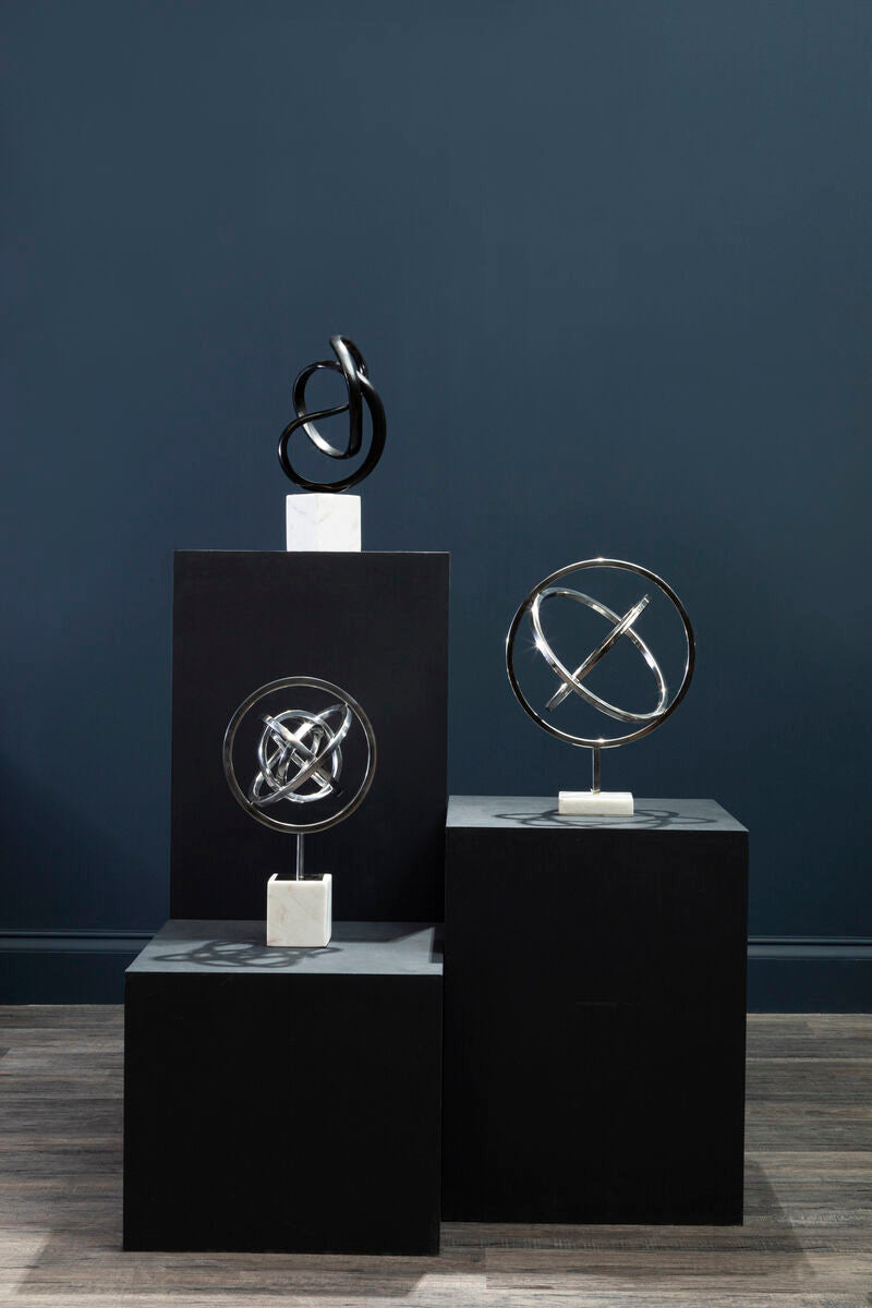 Black Nickel Finish Knot Sculpture | Mirano