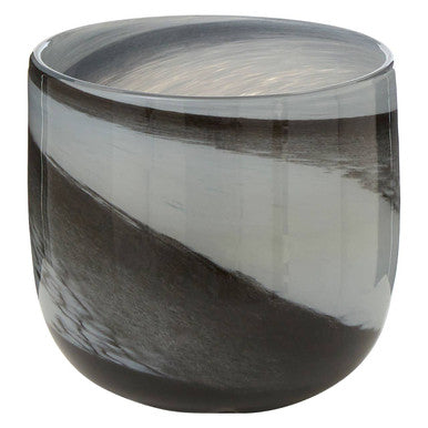 Grey and Black Glass Planter | Carra