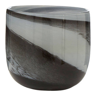 Grey and Black Glass Planter | Carra