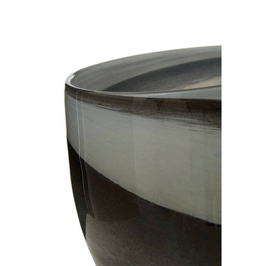 Grey and Black Glass Planter | Carra