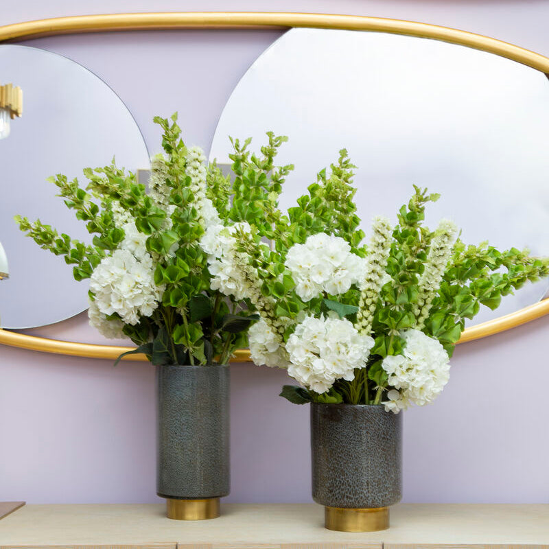 Large Grey and Gold Vase | Cleo