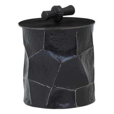 Akola Black and Gold Finish Metal Large Trinket Box
