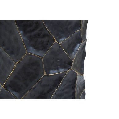 Akola Black and Gold Finish Metal Small Vase