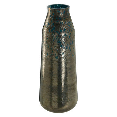 Blue Speckled Glass Large Vase | Caris