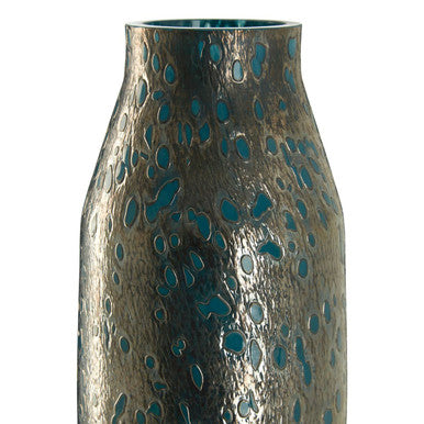 Blue Speckled Glass Large Vase | Caris