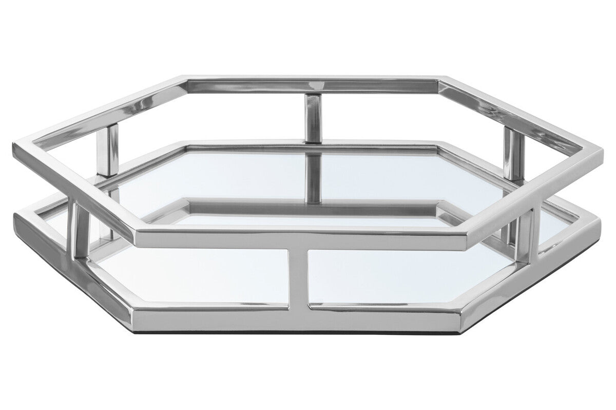 Silver Finish Hexagonal Tray | Herber